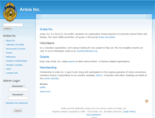 Tablet Screenshot of corp.arisia.org